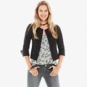 CAbi Women's Small #5212 Terrace Cami Tank Top Blouse Gray Black Floral Sm S Adj